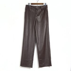 4th & Reckless Tristi Faux Leather Pants Women Sz XL Maroon High Waist